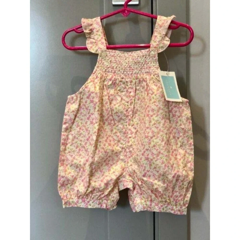 6 Mo New Agabang Sunsuit Flowers Infant Infants Baby Girl‎ Romper Smocking Girls